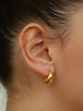 wearing Structure Huggie Hoops